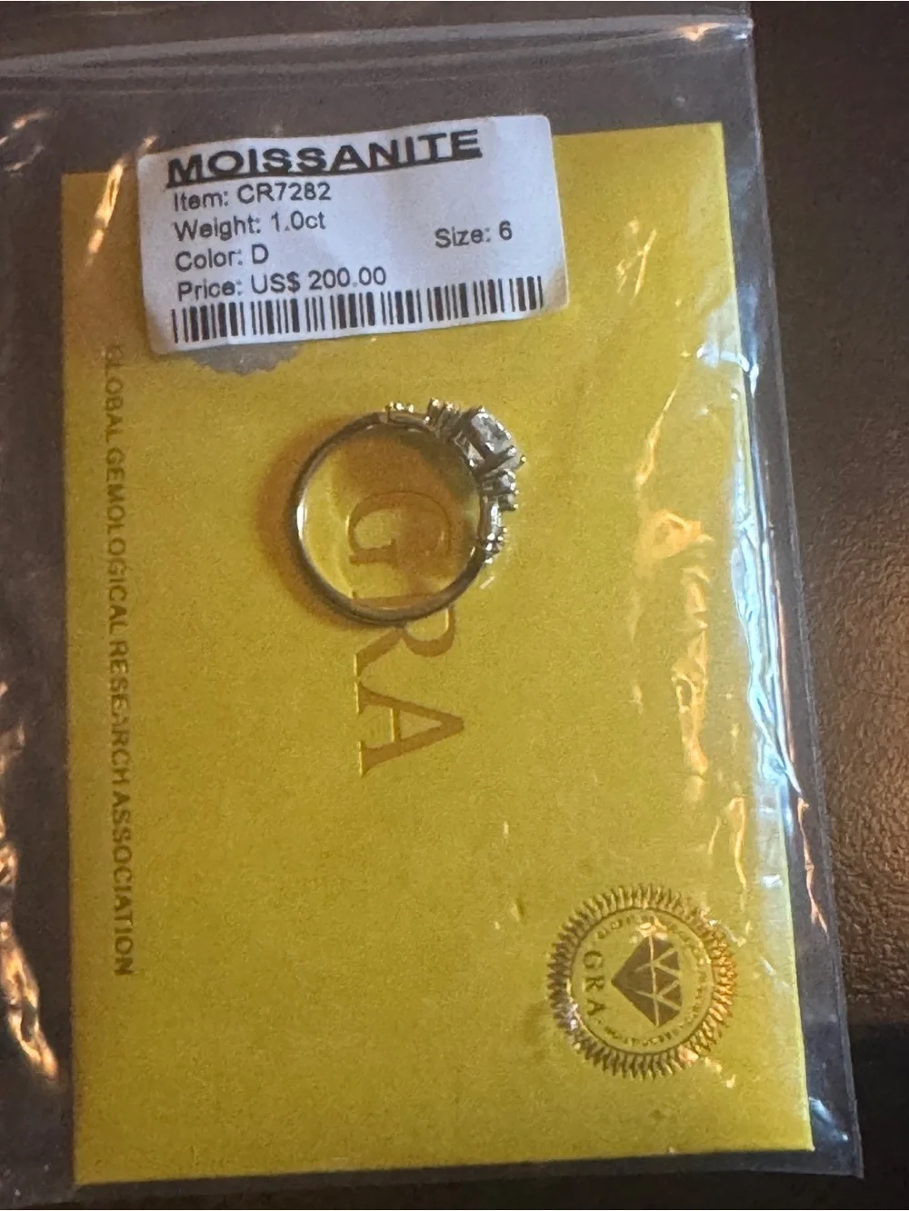 1.0 ct Moissanite Silver Ring
